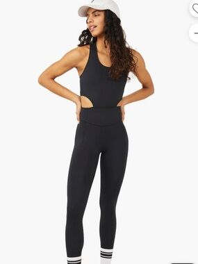 FP Movement by Free People Black Cutout Active Jumpsuit